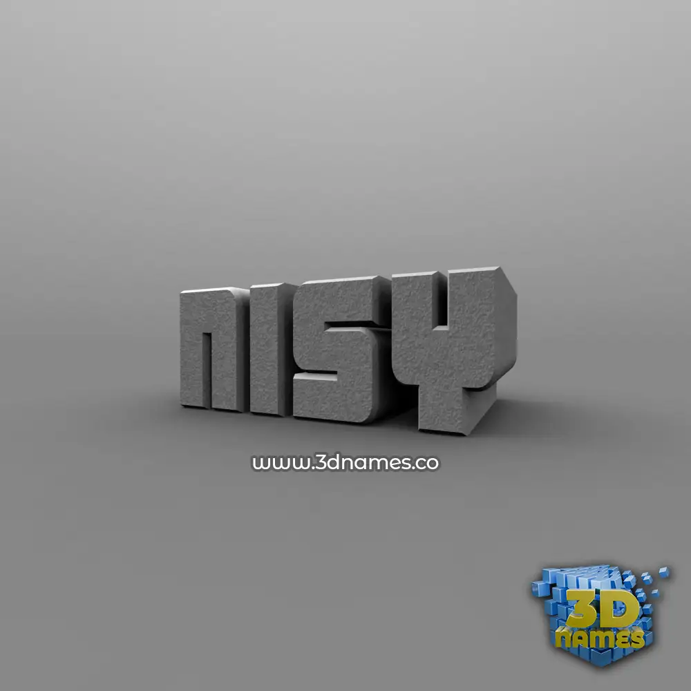nisy in Solid Grey style - 3D name wallpaper