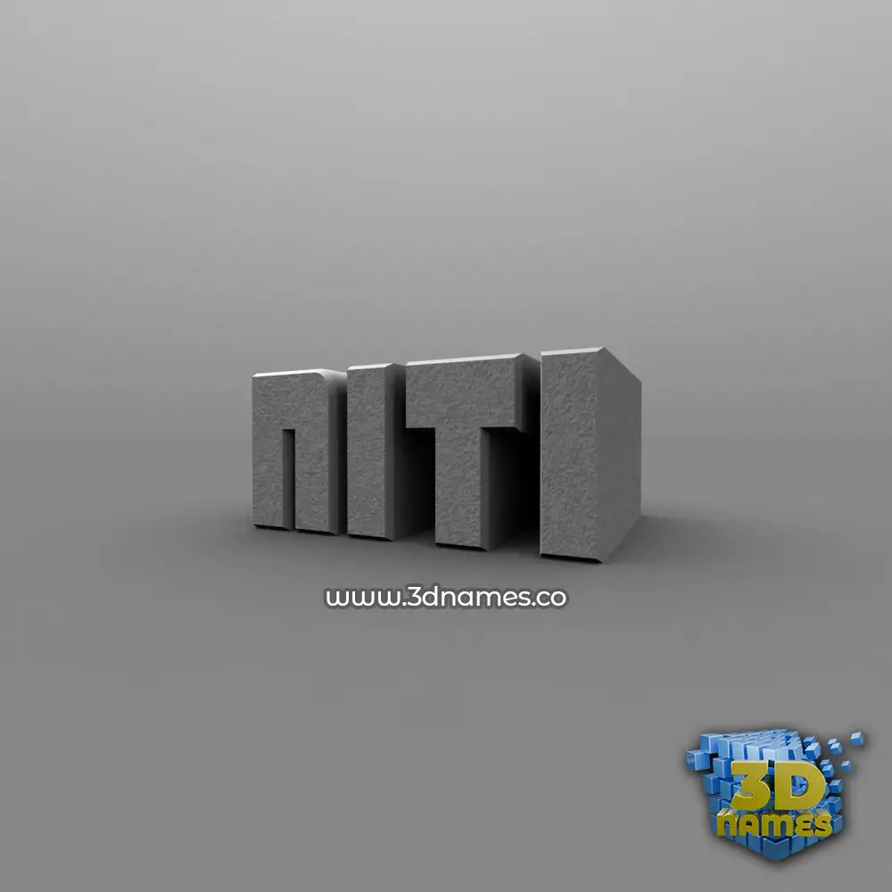 niti in Solid Grey style - 3D name wallpaper