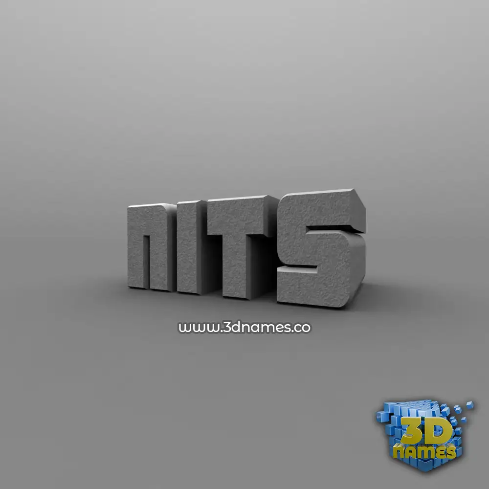 nits in Solid Grey style - 3D name wallpaper