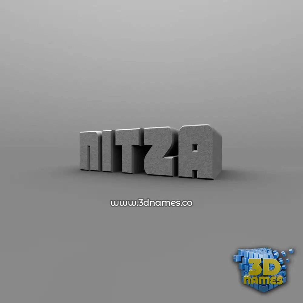nitza in Solid Grey style - 3D name wallpaper