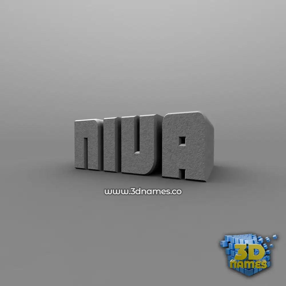 niva in Solid Grey style - 3D name wallpaper