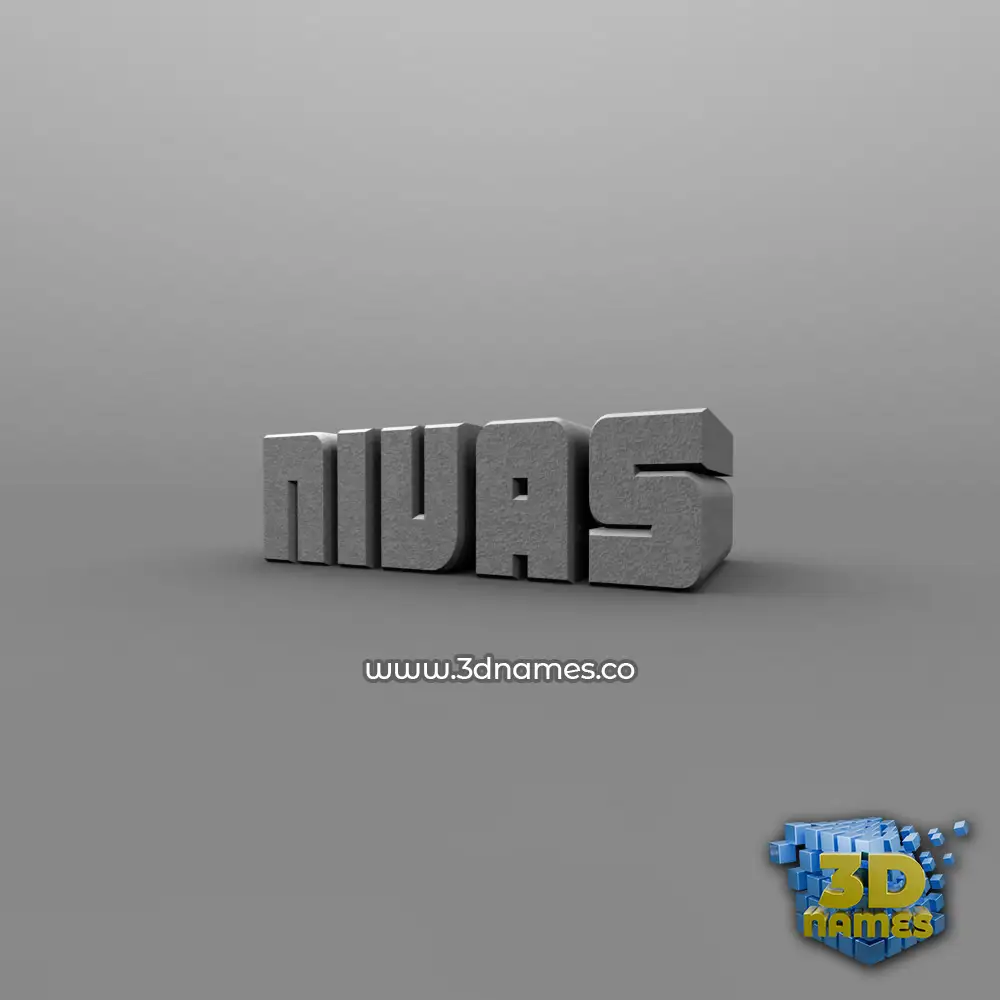 nivas in Solid Grey style - 3D name wallpaper