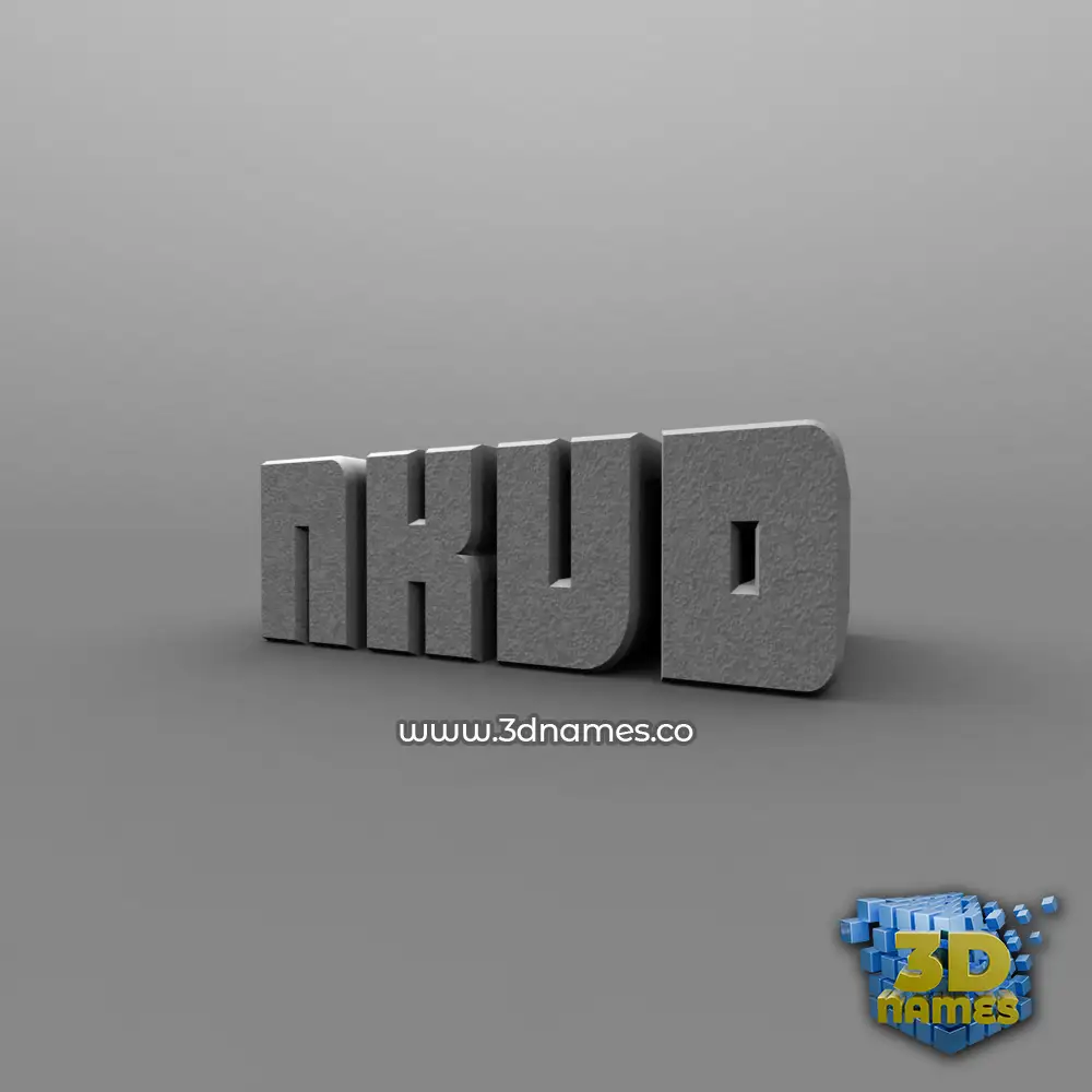 nkvd in Solid Grey style - 3D name wallpaper