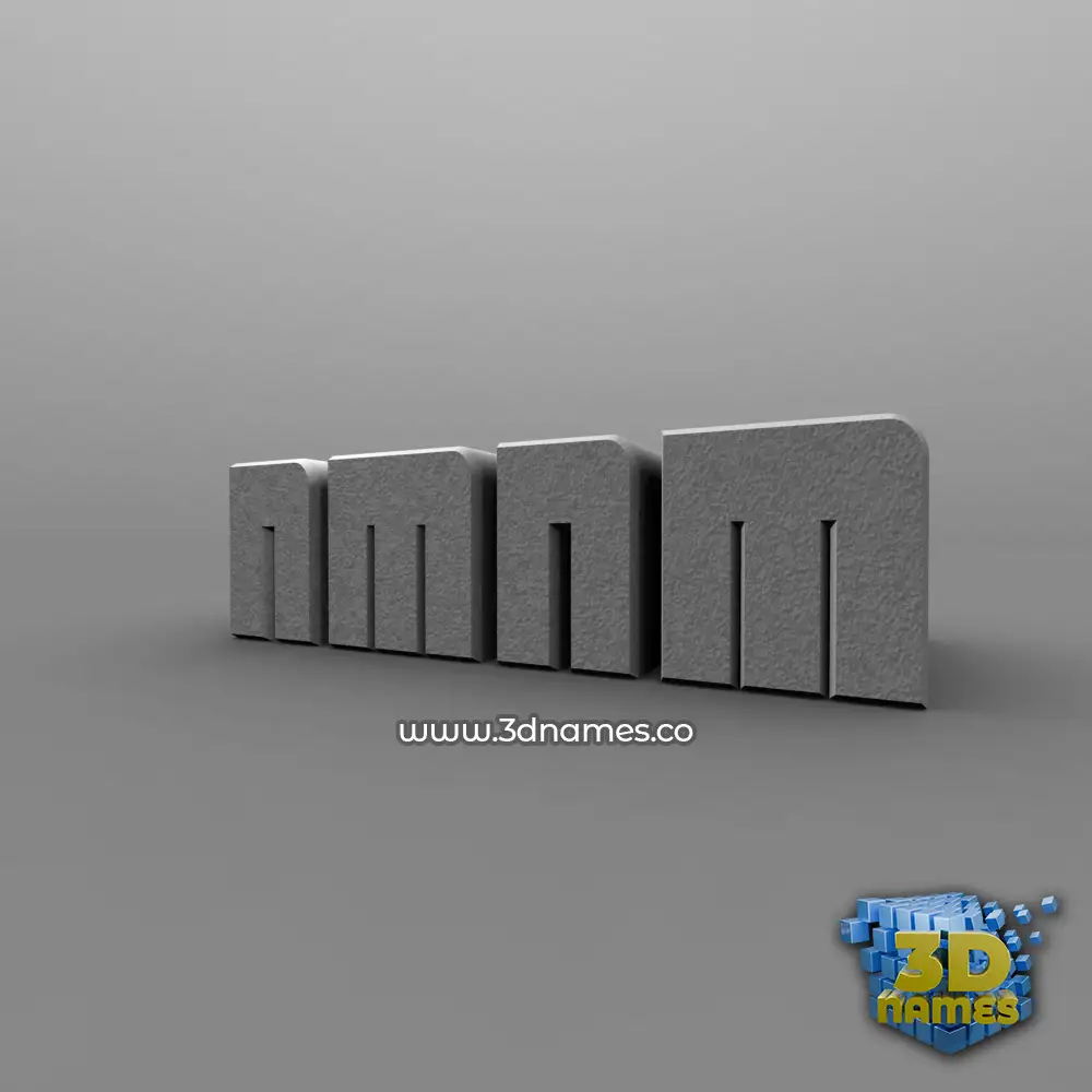 nmnm in Solid Grey style - 3D name wallpaper