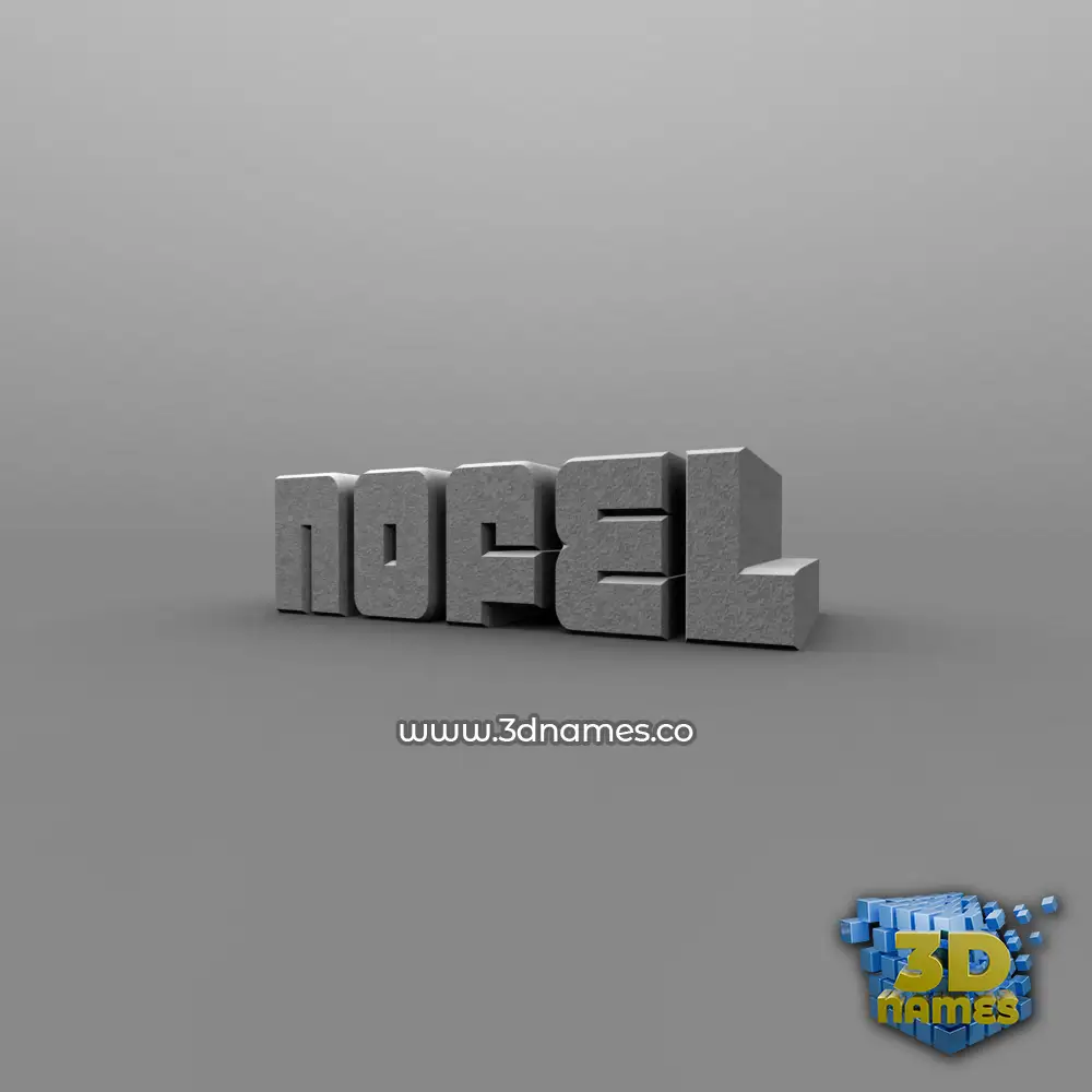 nofel in Solid Grey style - 3D name wallpaper