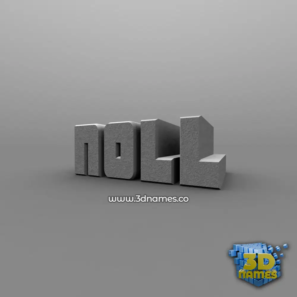 noll in Solid Grey style - 3D name wallpaper