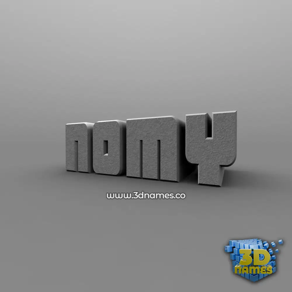 nomy in Solid Grey style - 3D name wallpaper