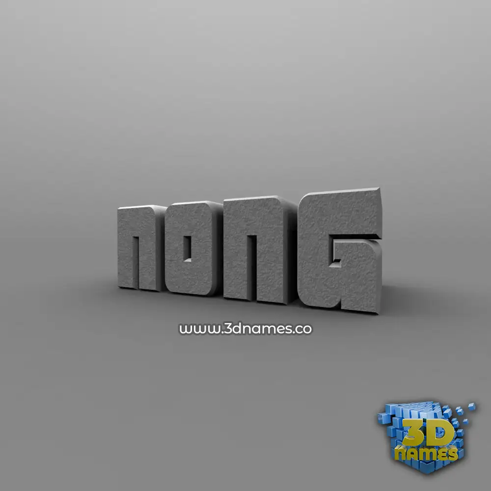nong in Solid Grey style - 3D name wallpaper