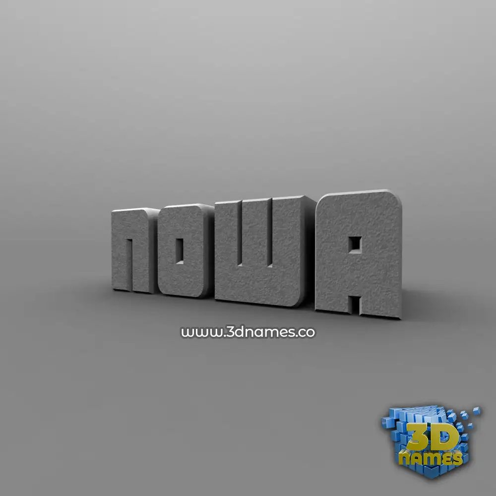 nowa in Solid Grey style - 3D name wallpaper