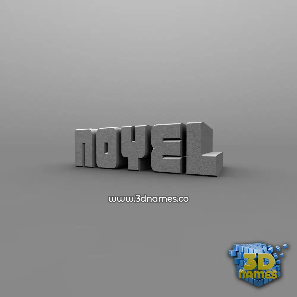 noyel in Solid Grey style - 3D name wallpaper
