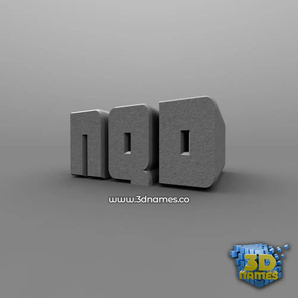 nqd in Solid Grey style - 3D name wallpaper