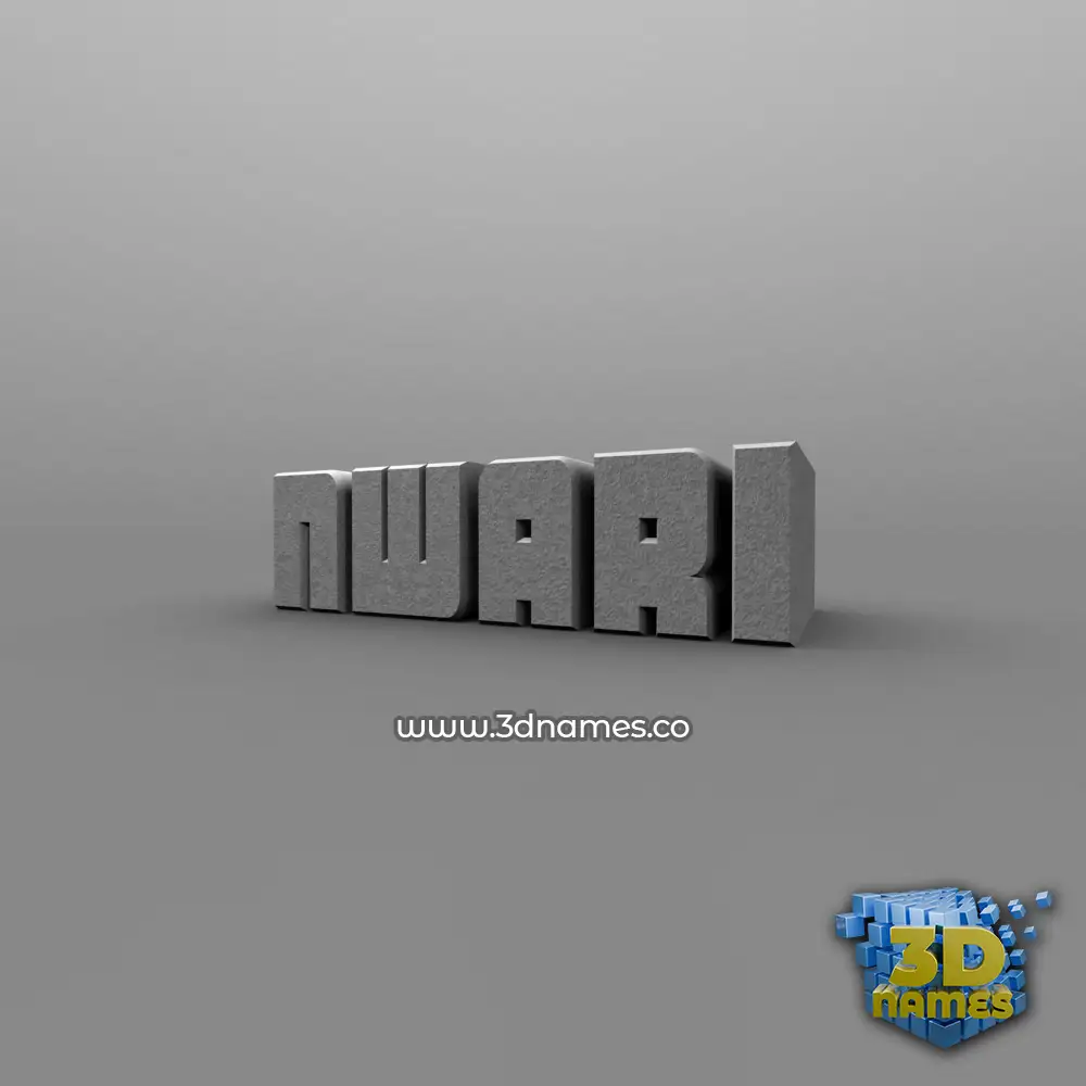 nwari in Solid Grey style - 3D name wallpaper