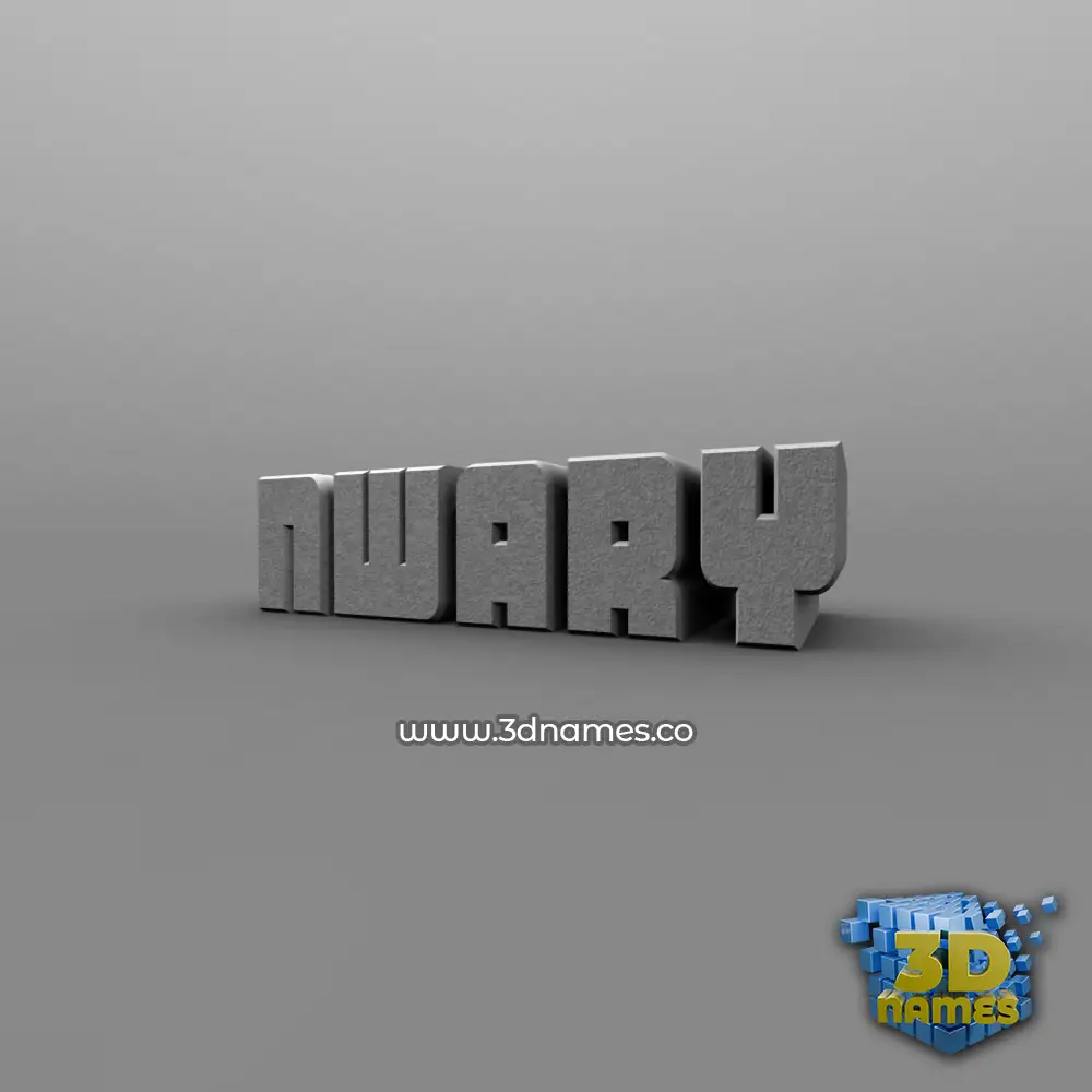 nwary in Solid Grey style - 3D name wallpaper