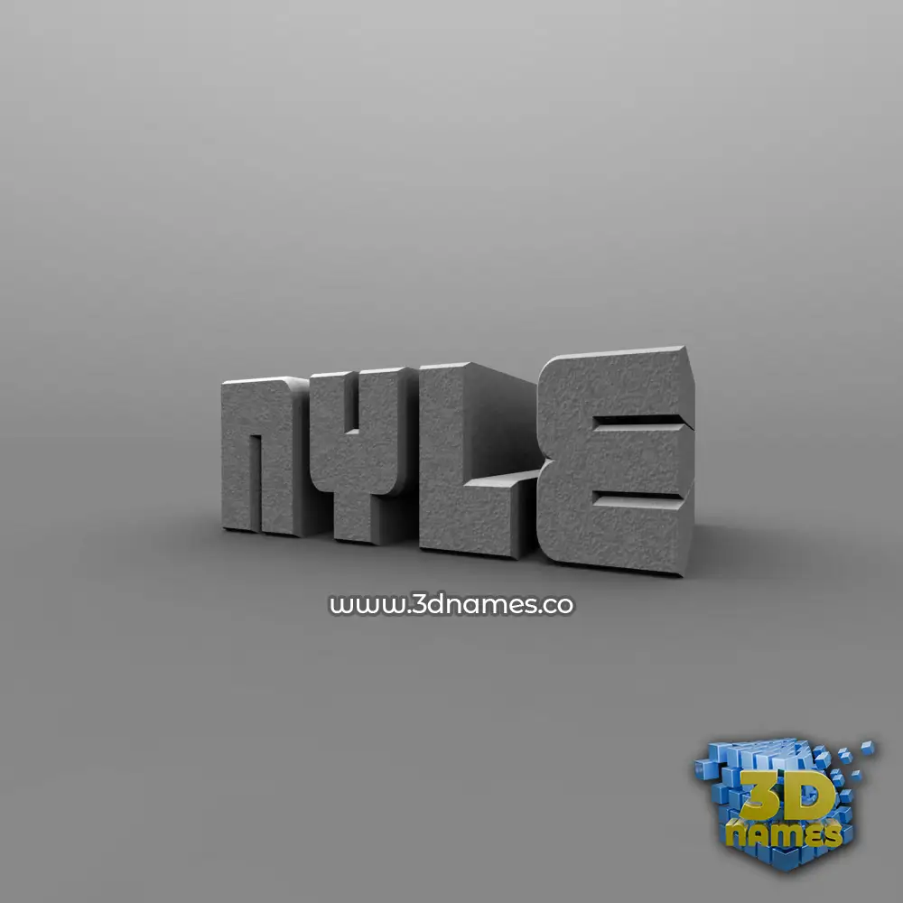 nyle in Solid Grey style - 3D name wallpaper