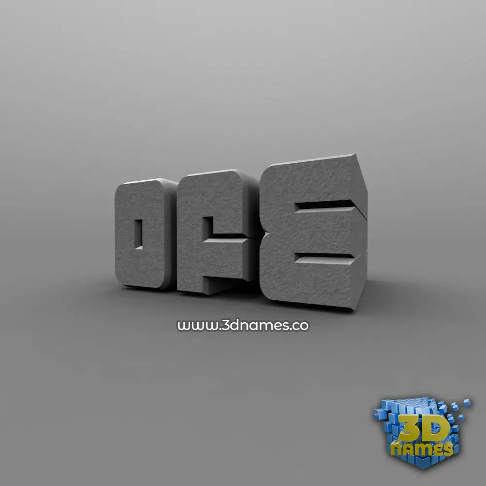 ofe in Solid Grey style - 3D name wallpaper