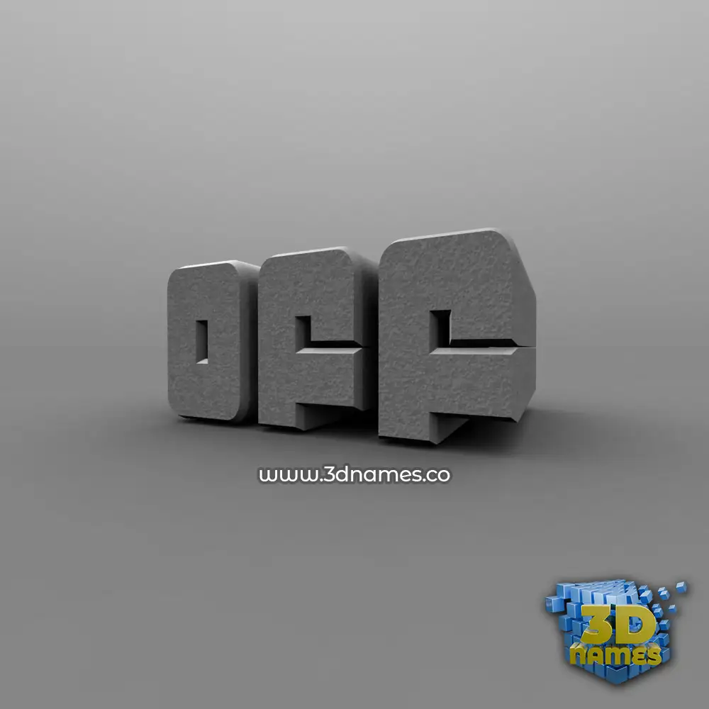 off in Solid Grey style - 3D name wallpaper