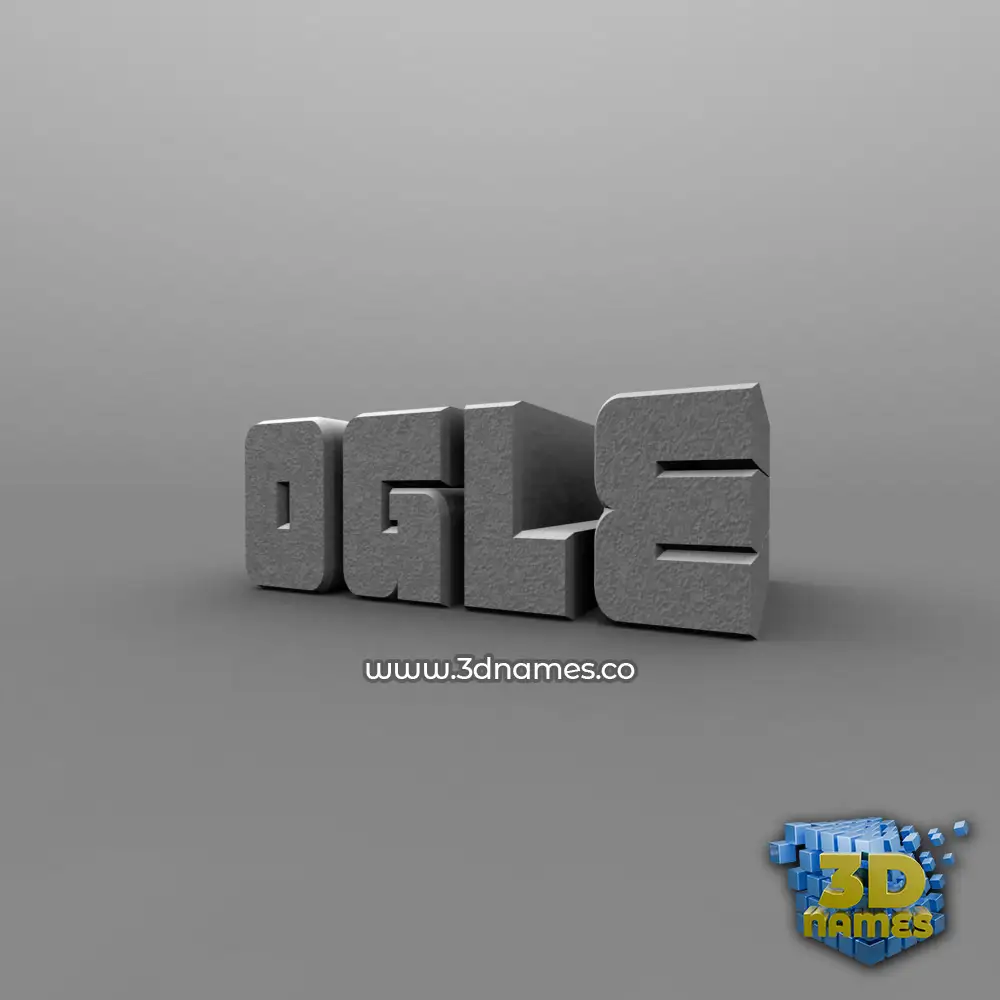 ogle in Solid Grey style - 3D name wallpaper