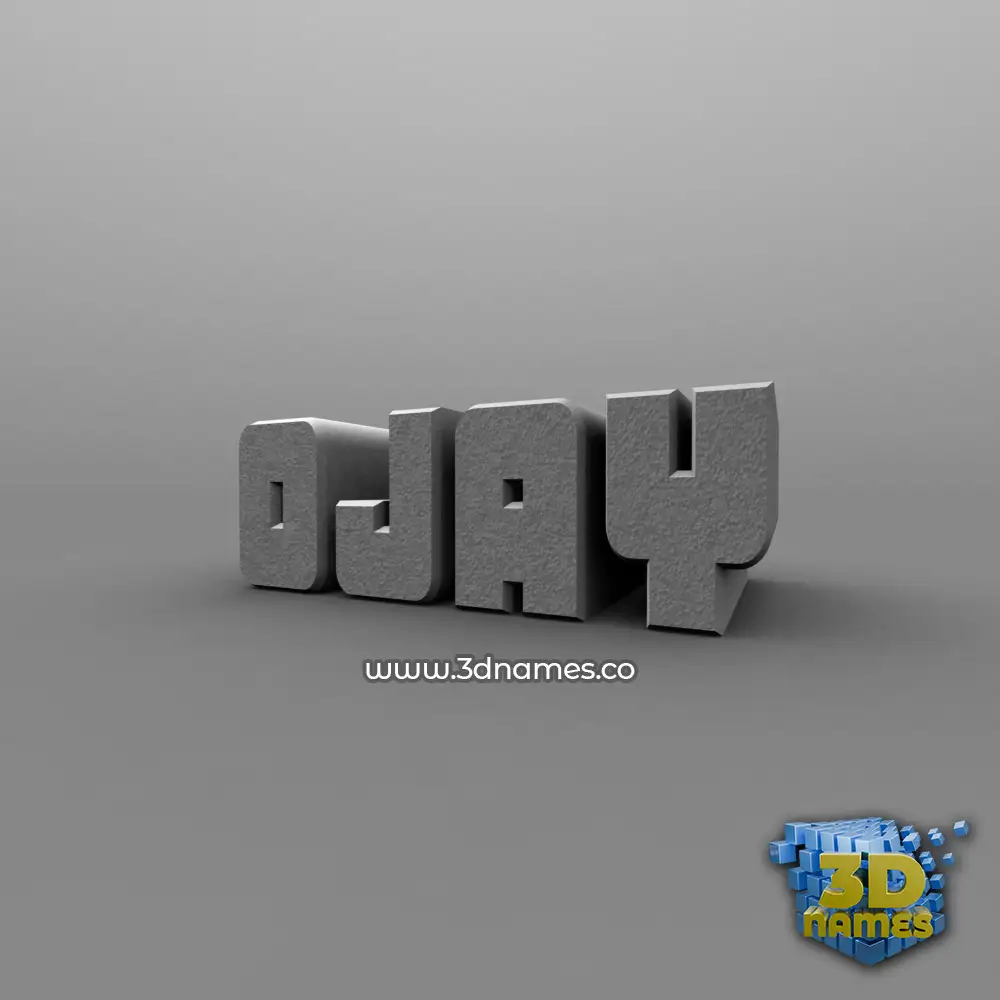 ojay in Solid Grey style - 3D name wallpaper