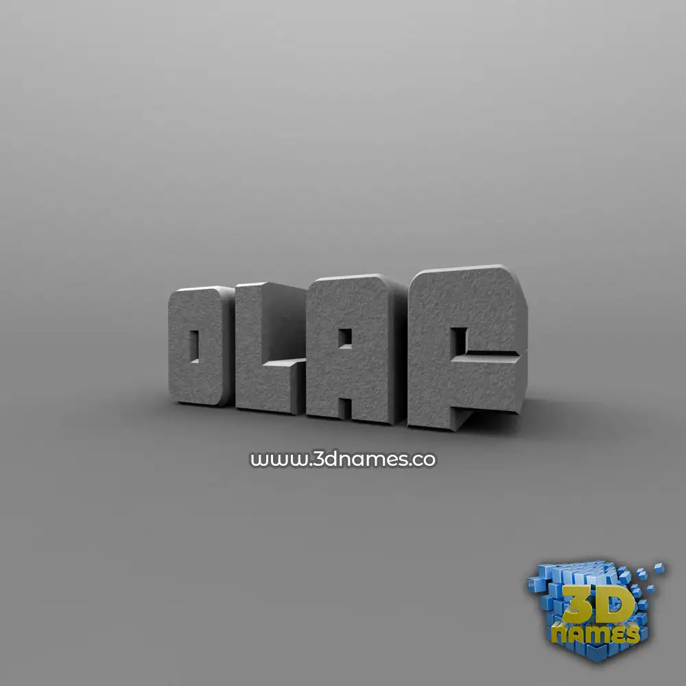 olaf in Solid Grey style - 3D name wallpaper