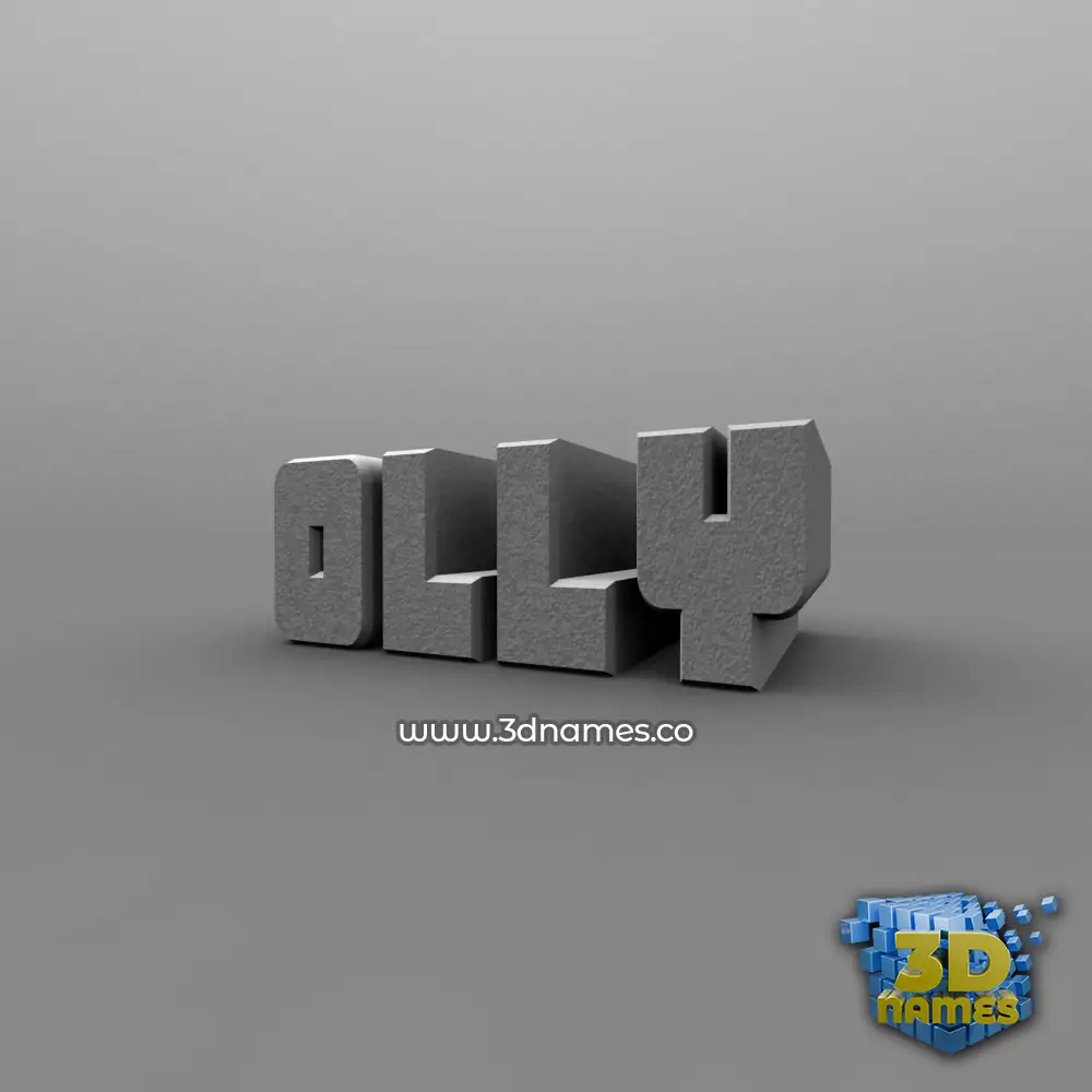 olly in Solid Grey style - 3D name wallpaper