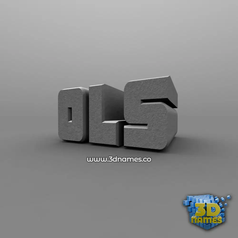ols in Solid Grey style - 3D name wallpaper