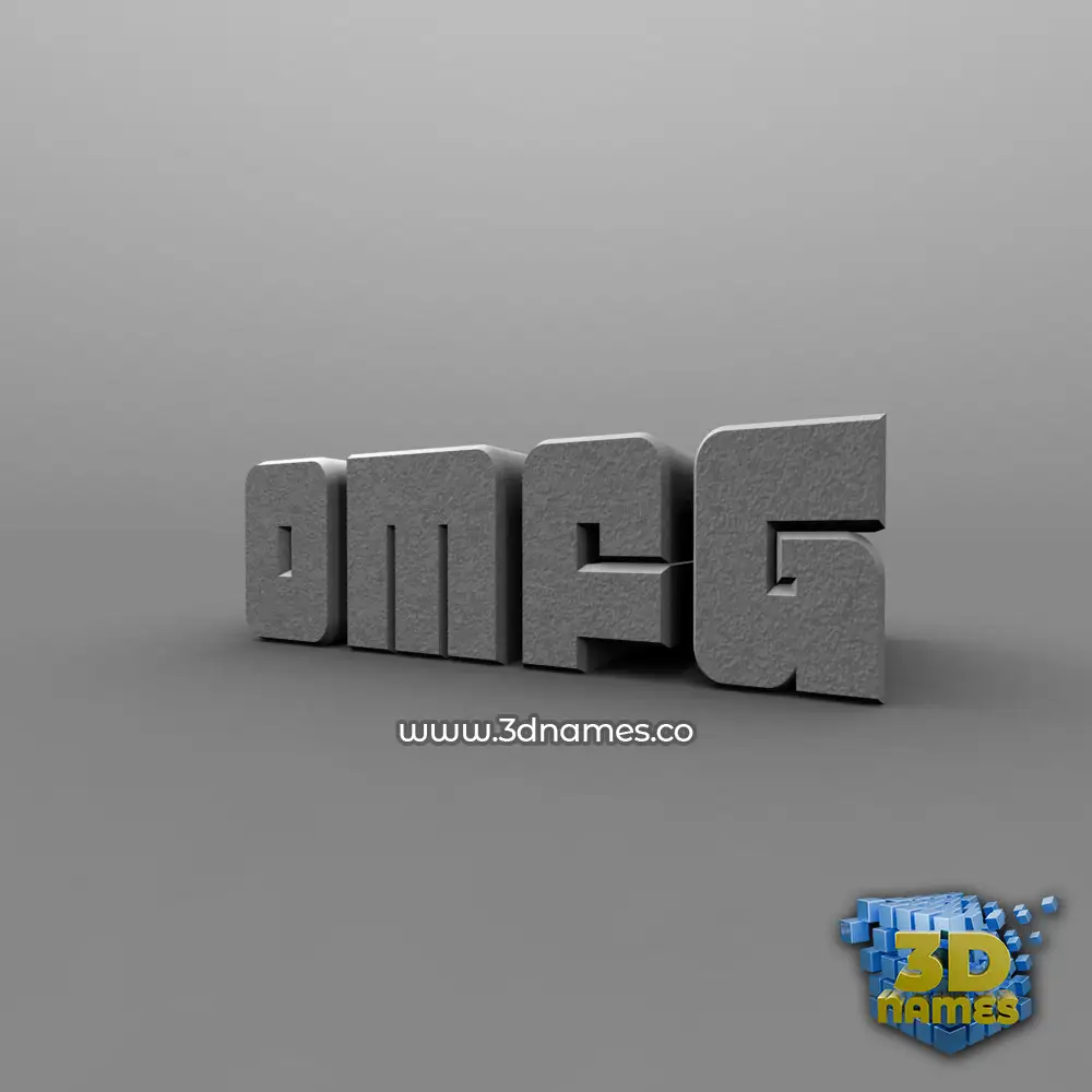 omfg in Solid Grey style - 3D name wallpaper