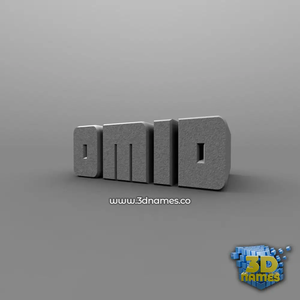 omid in Solid Grey style - 3D name wallpaper