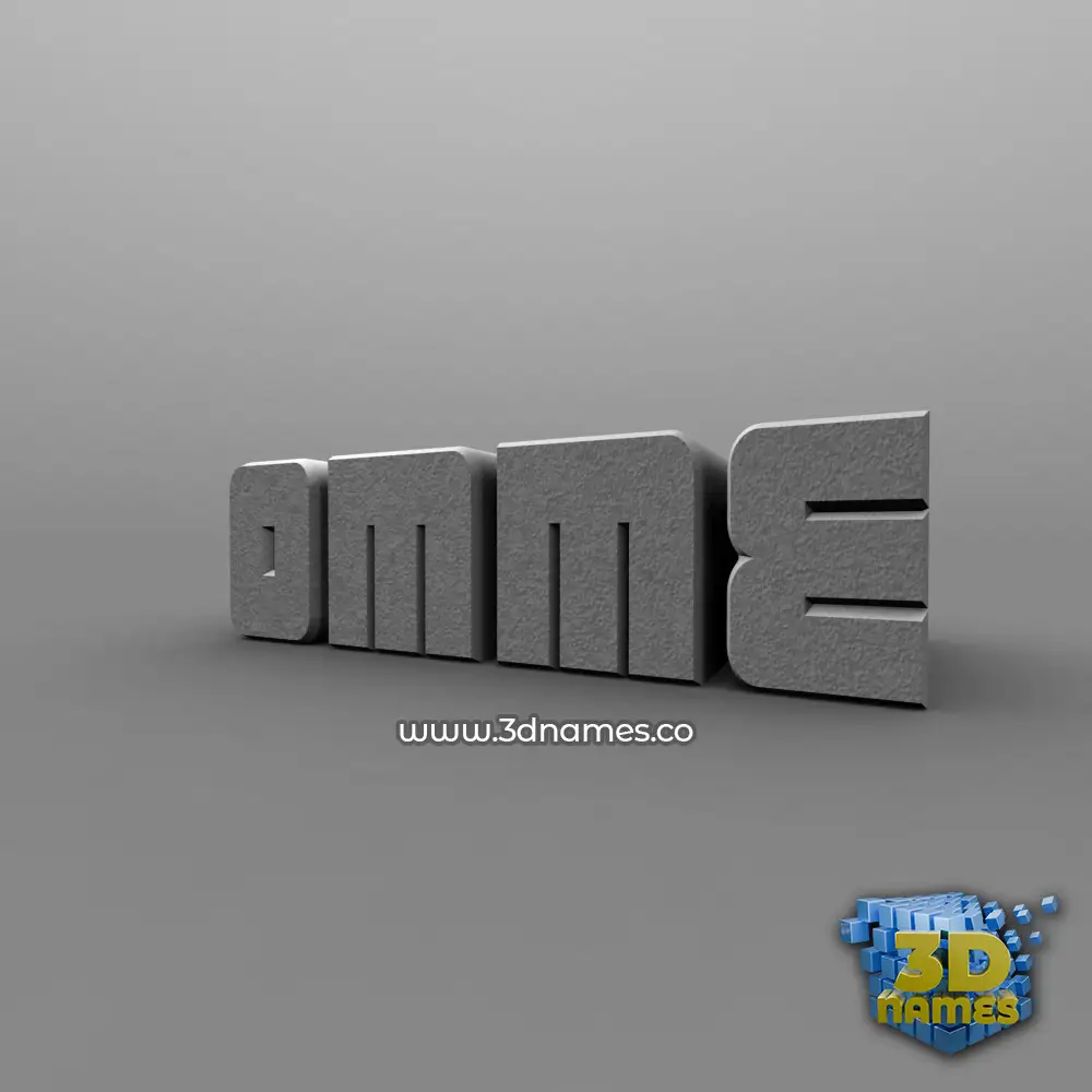 omme in Solid Grey style - 3D name wallpaper