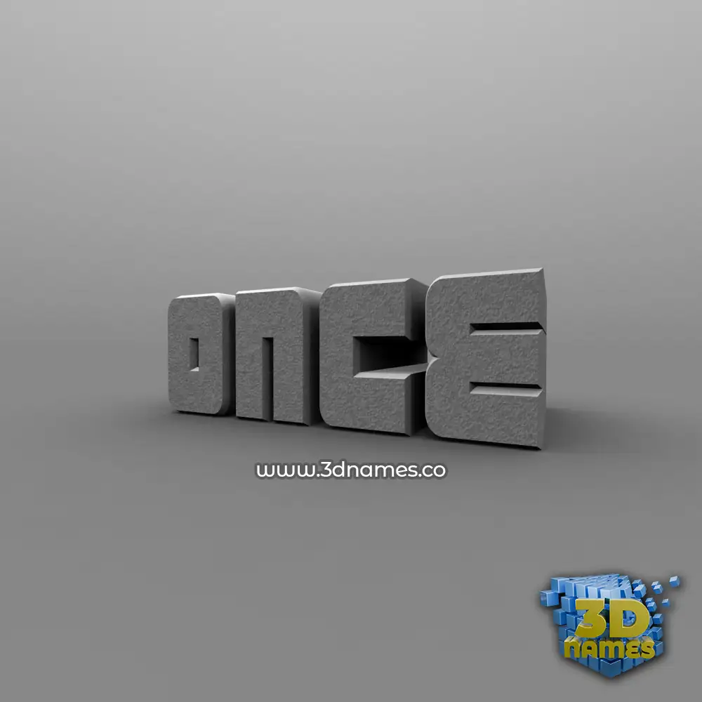 once in Solid Grey style - 3D name wallpaper