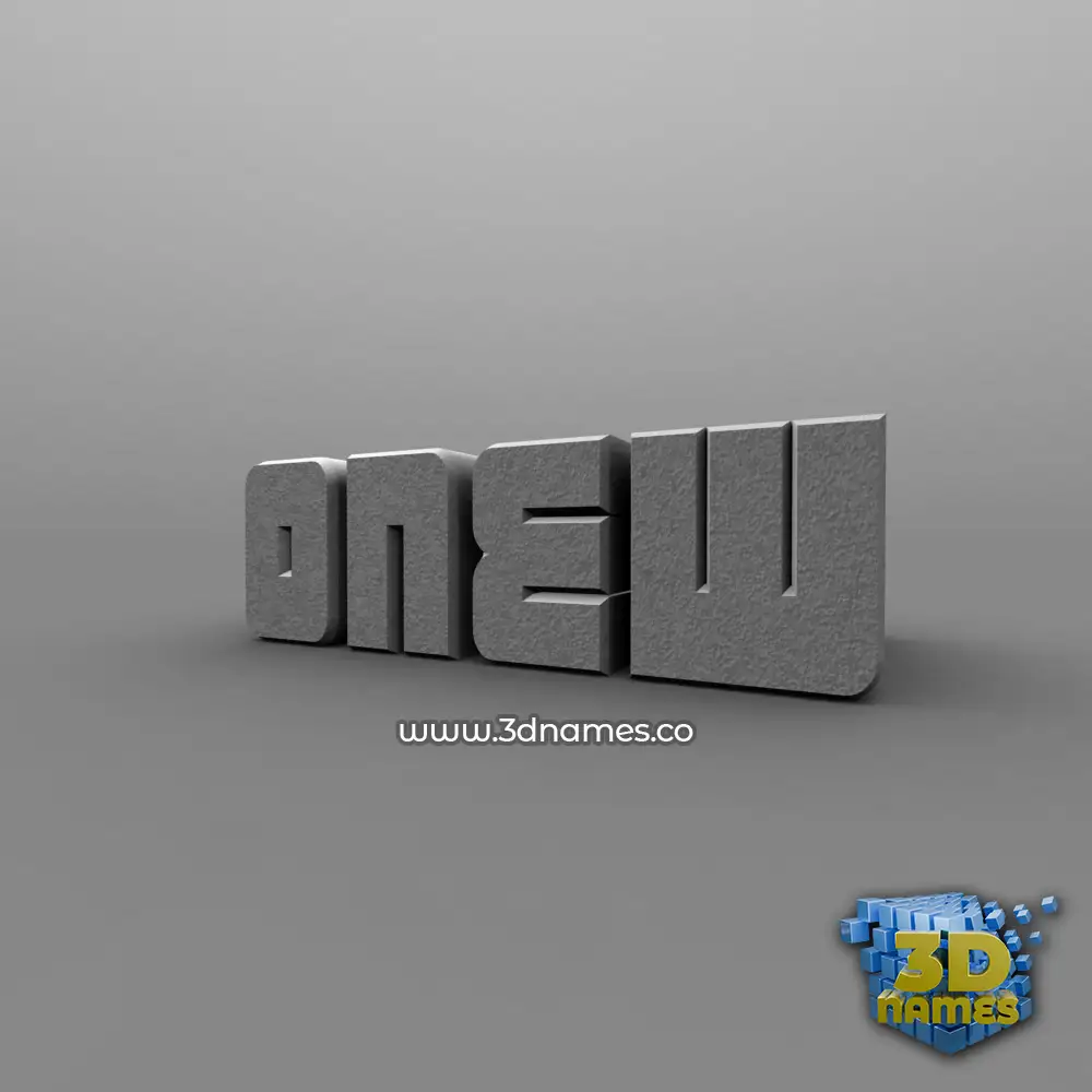 onew in Solid Grey style - 3D name wallpaper