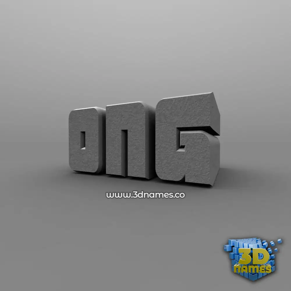 ong in Solid Grey style - 3D name wallpaper