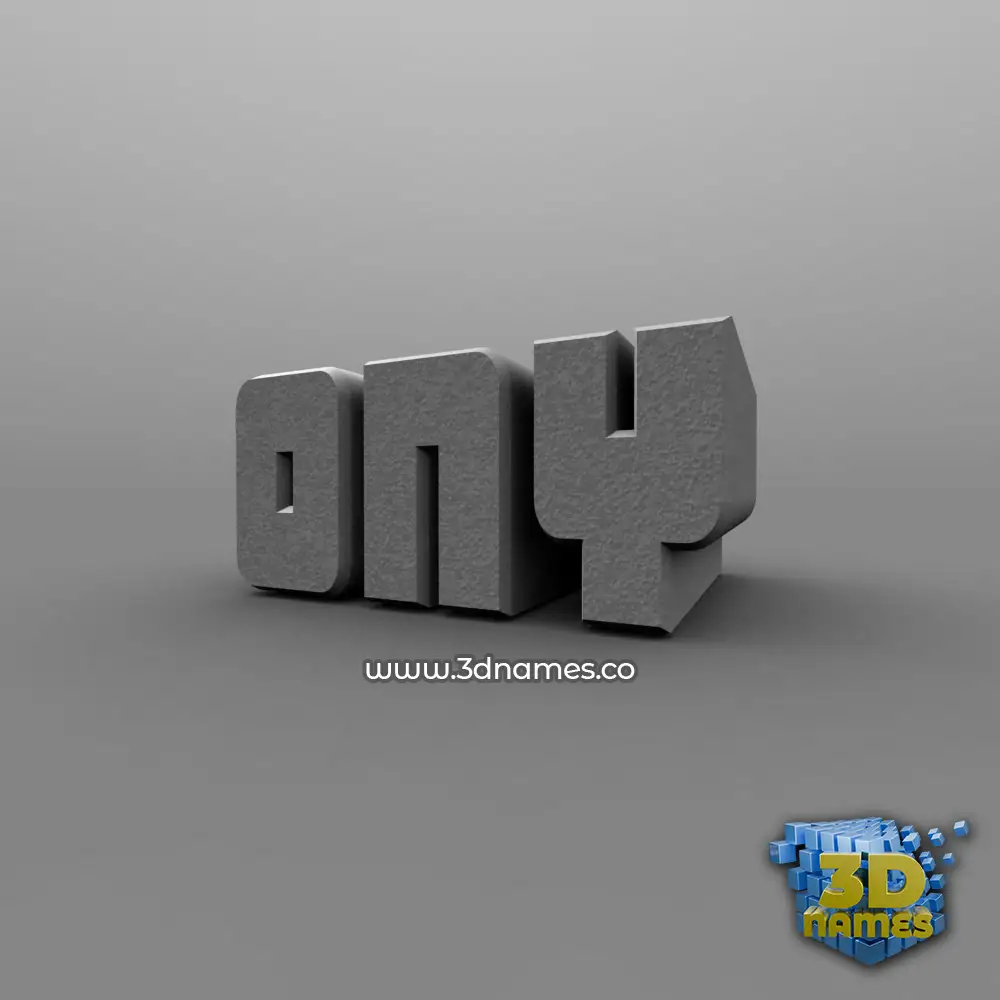 ony in Solid Grey style - 3D name wallpaper
