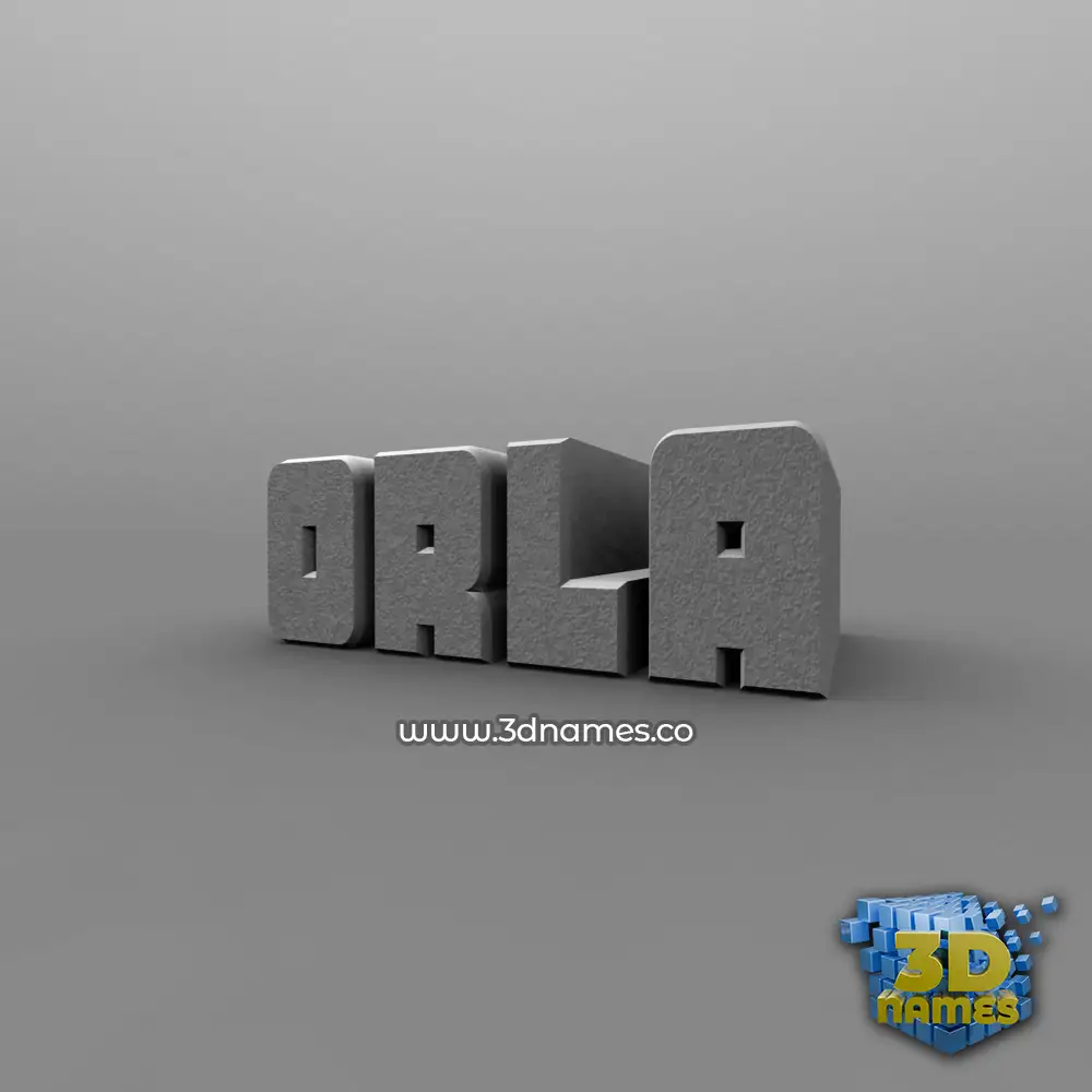 orla in Solid Grey style - 3D name wallpaper