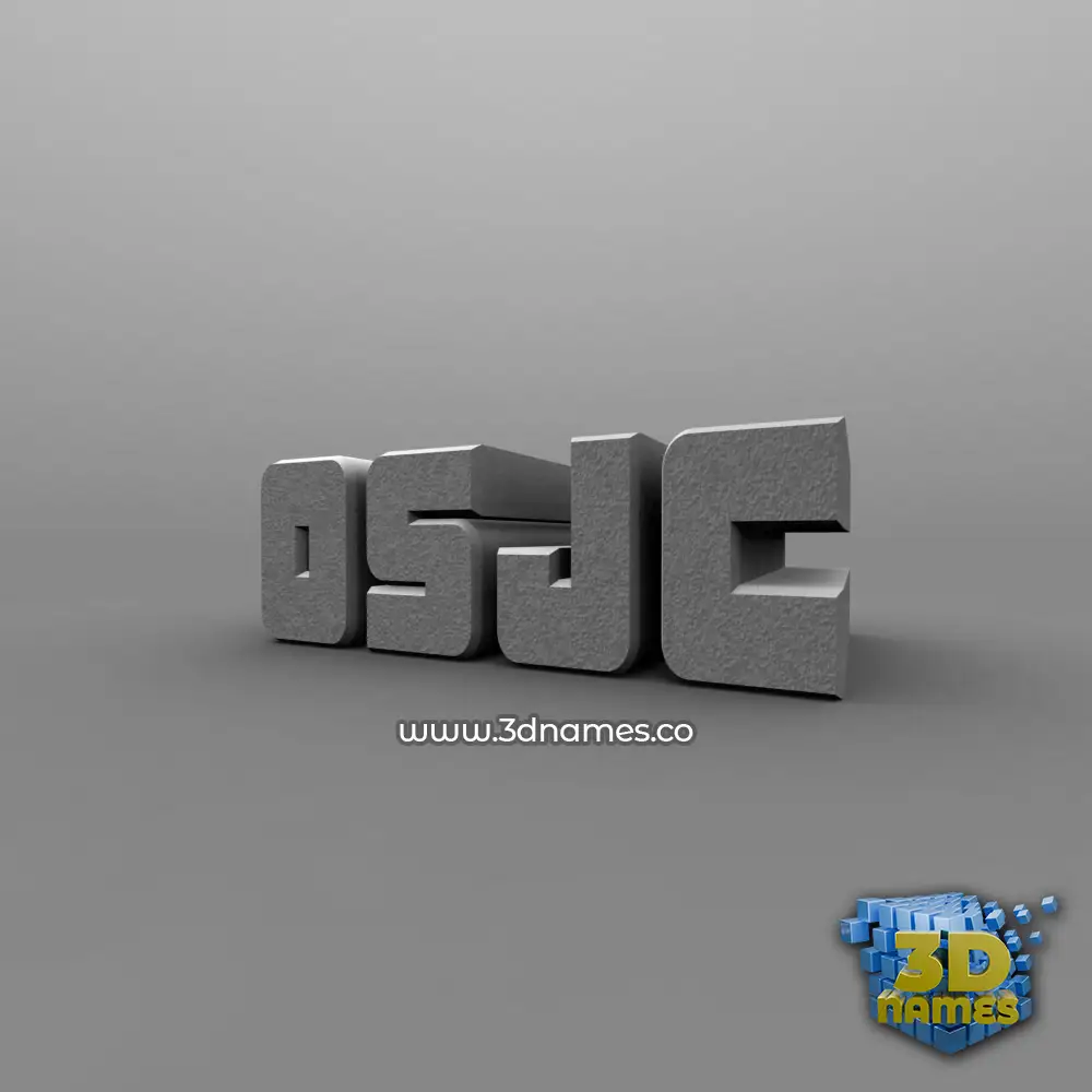 osjc in Solid Grey style - 3D name wallpaper