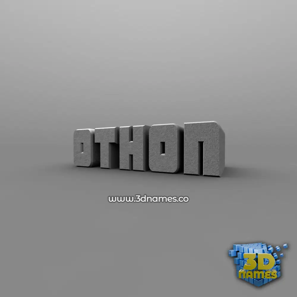 othon in Solid Grey style - 3D name wallpaper