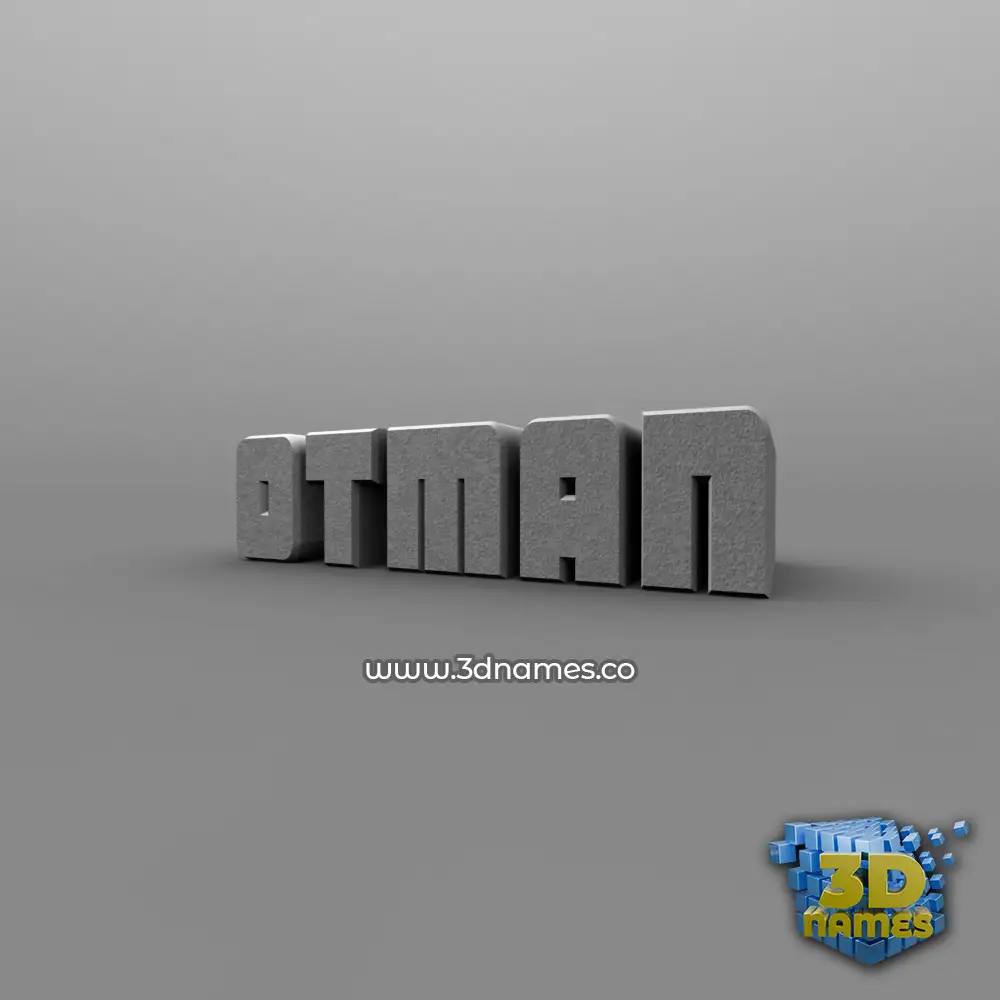 otman in Solid Grey style - 3D name wallpaper
