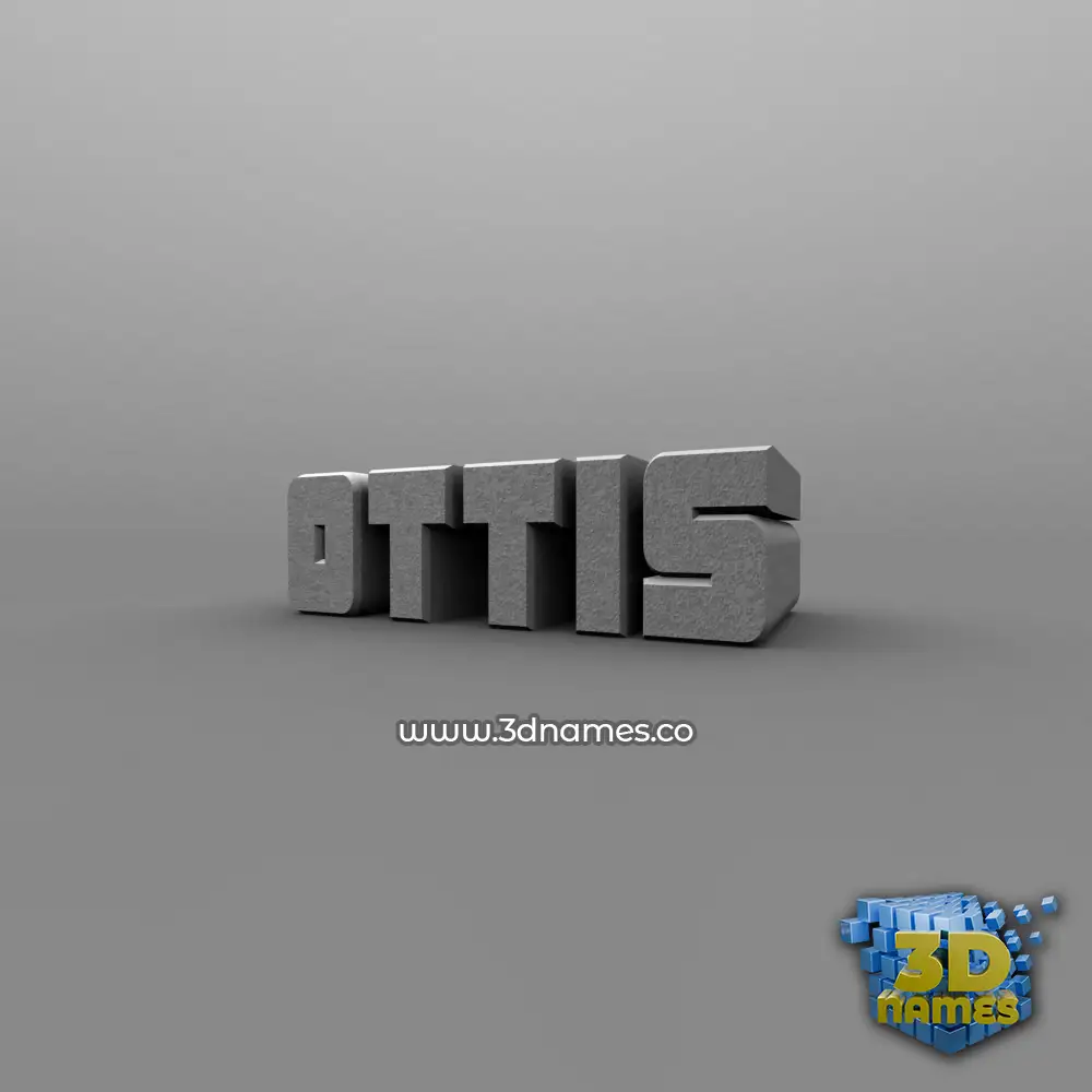 ottis in Solid Grey style - 3D name wallpaper
