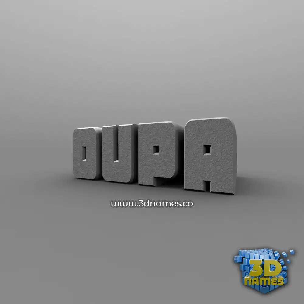 oupa in Solid Grey style - 3D name wallpaper