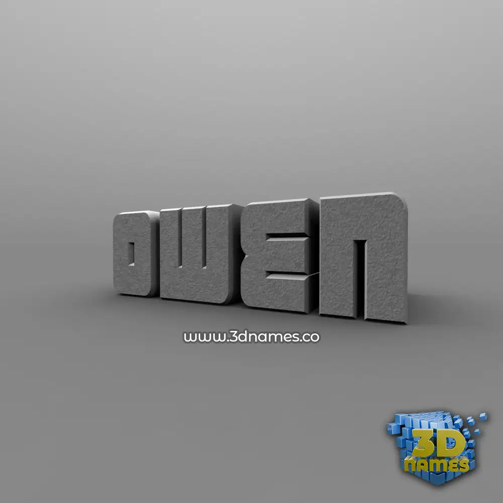 owen in Solid Grey style - 3D name wallpaper