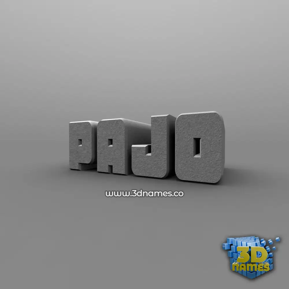 pajo in Solid Grey style - 3D name wallpaper