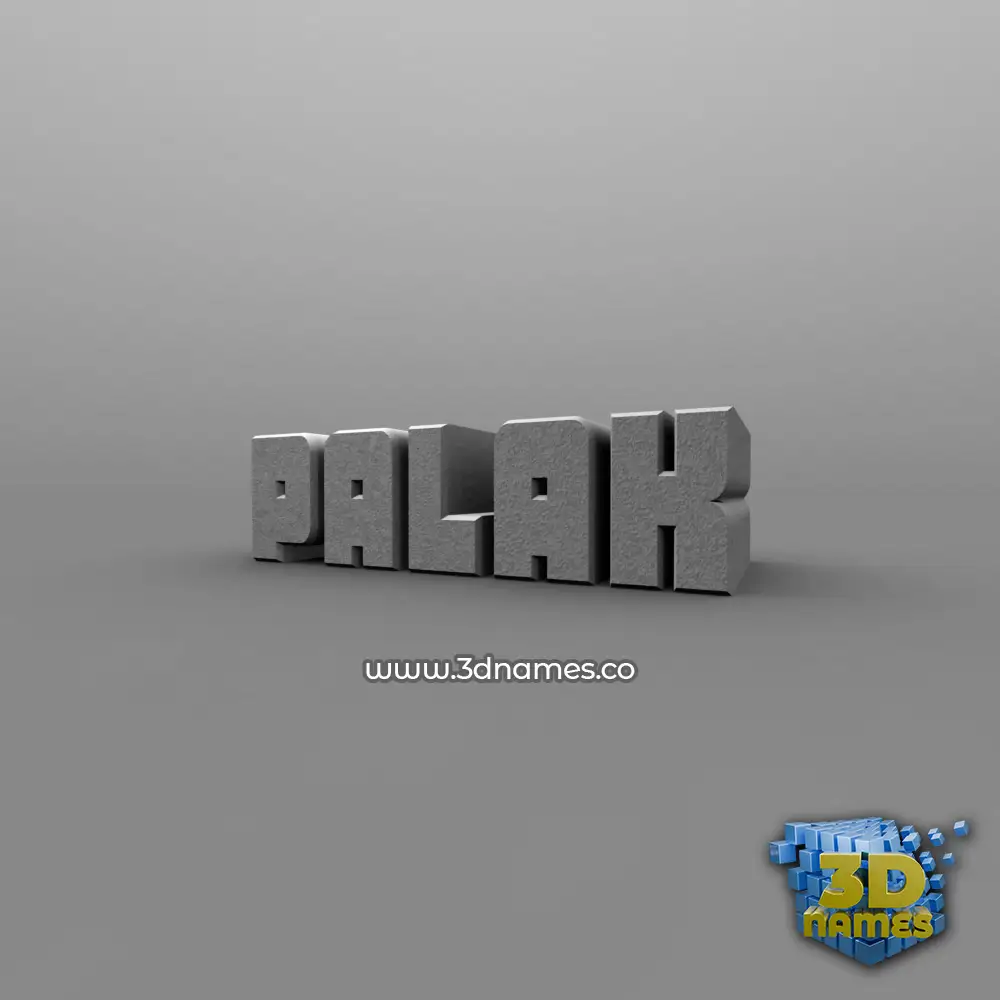 palak in Solid Grey style - 3D name wallpaper
