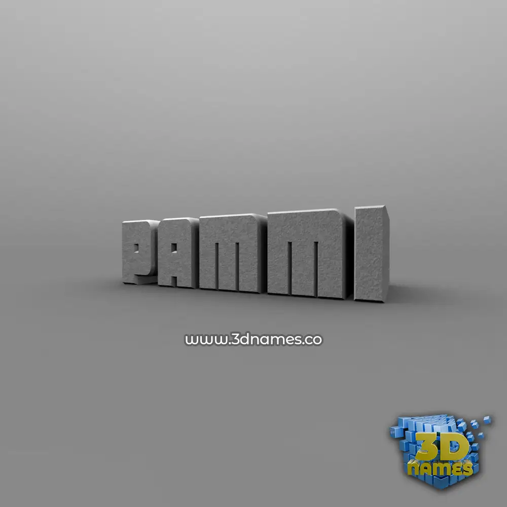 pammi in Solid Grey style - 3D name wallpaper
