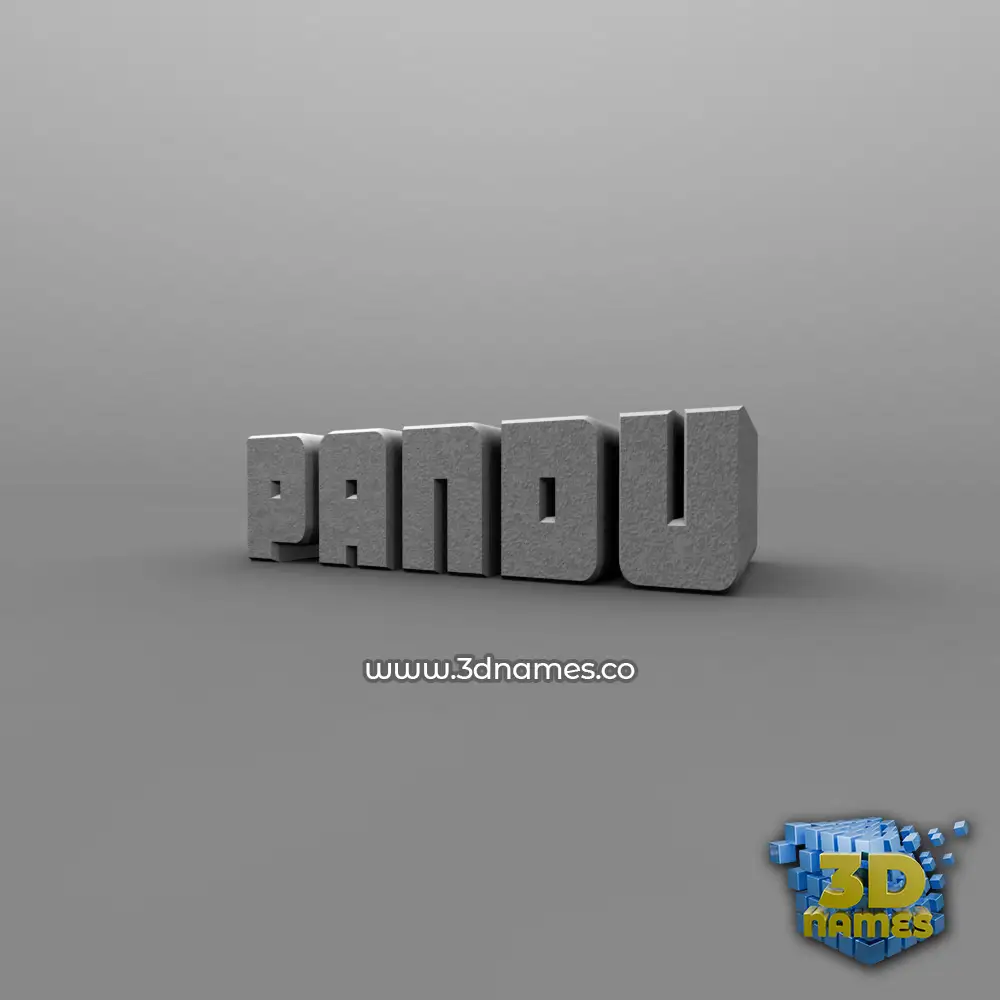 pandu in Solid Grey style - 3D name wallpaper