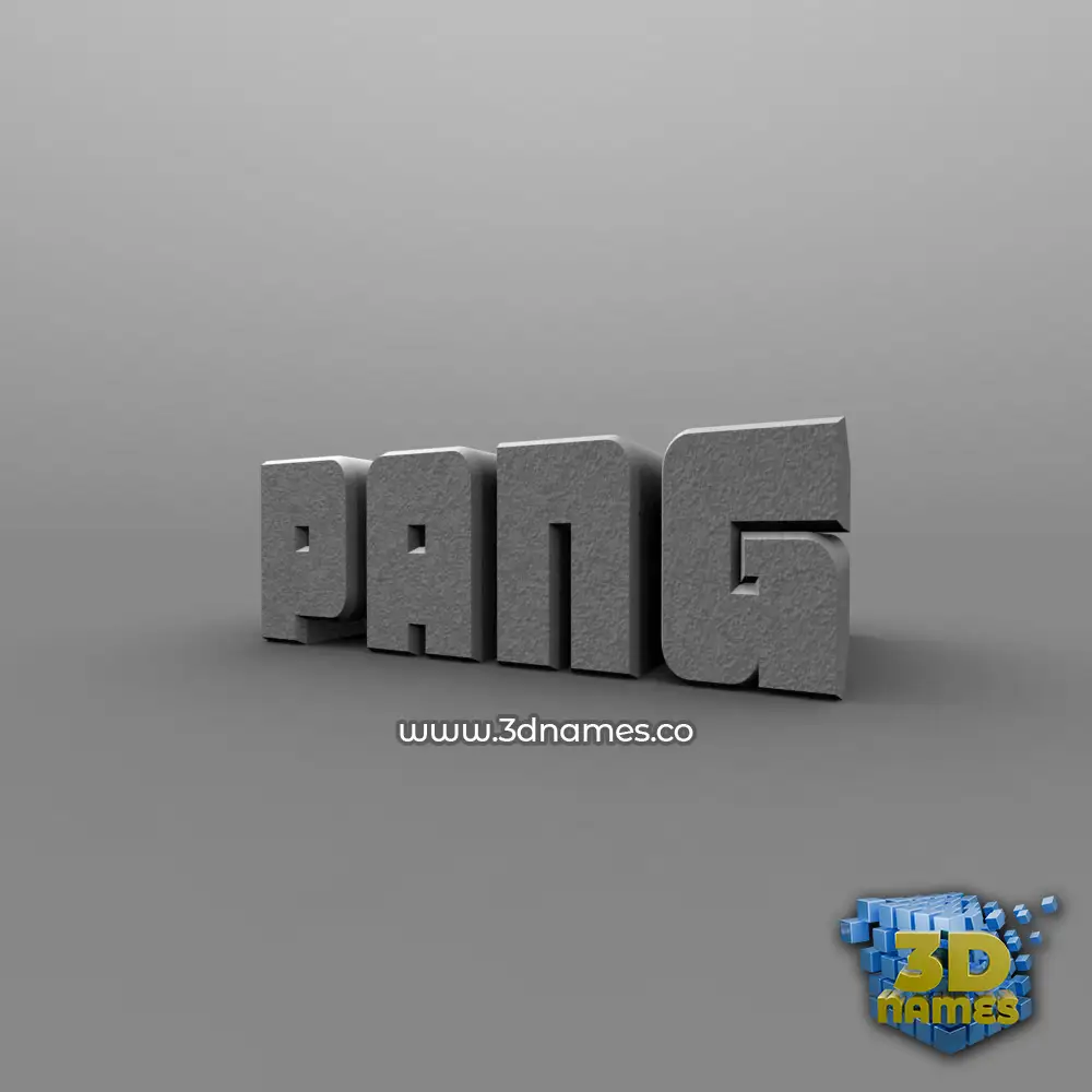pang in Solid Grey style - 3D name wallpaper