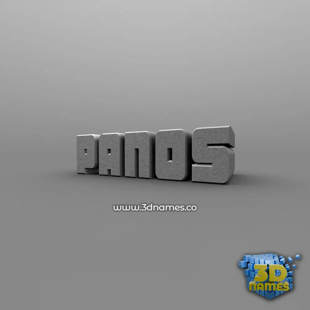 panos in Solid Grey style - 3D name wallpaper