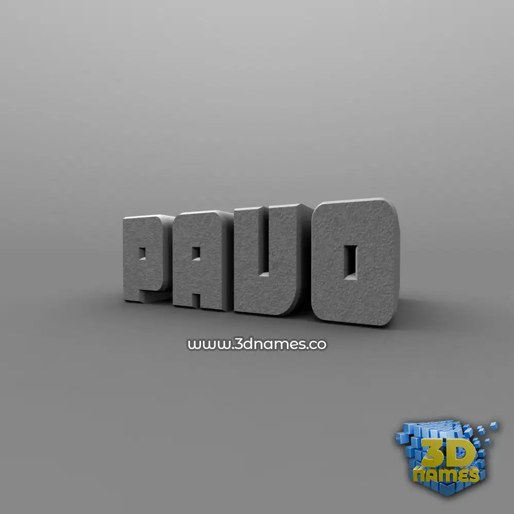 pavo in Solid Grey style - 3D name wallpaper