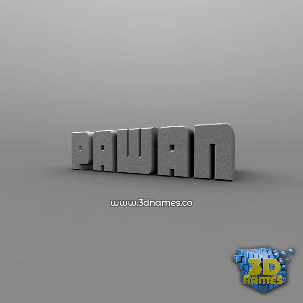 pawan in Solid Grey style - 3D name wallpaper