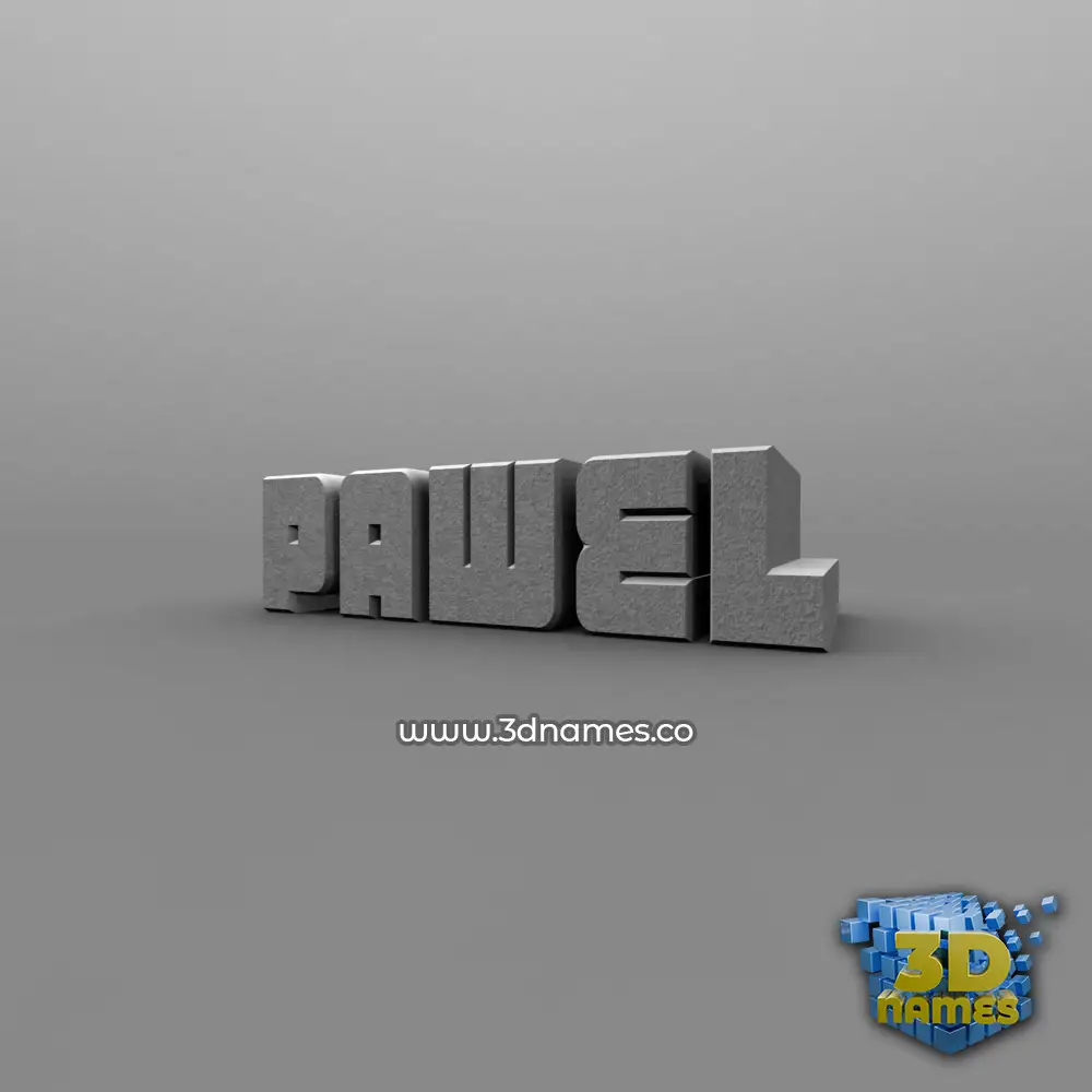 pawel in Solid Grey style - 3D name wallpaper