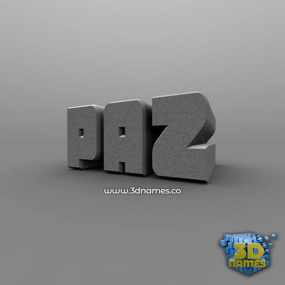 paz in Solid Grey style - 3D name wallpaper