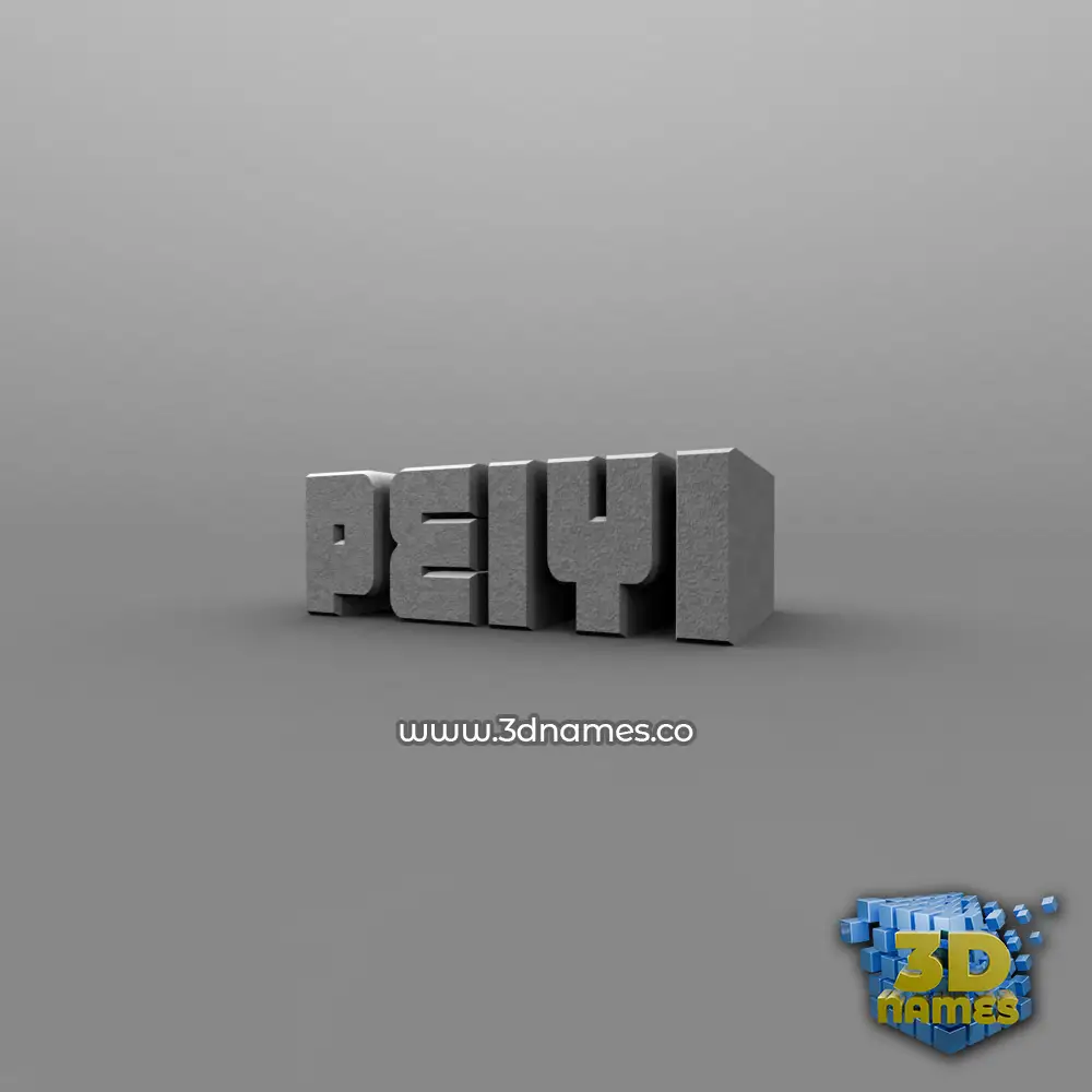 peiyi in Solid Grey style - 3D name wallpaper